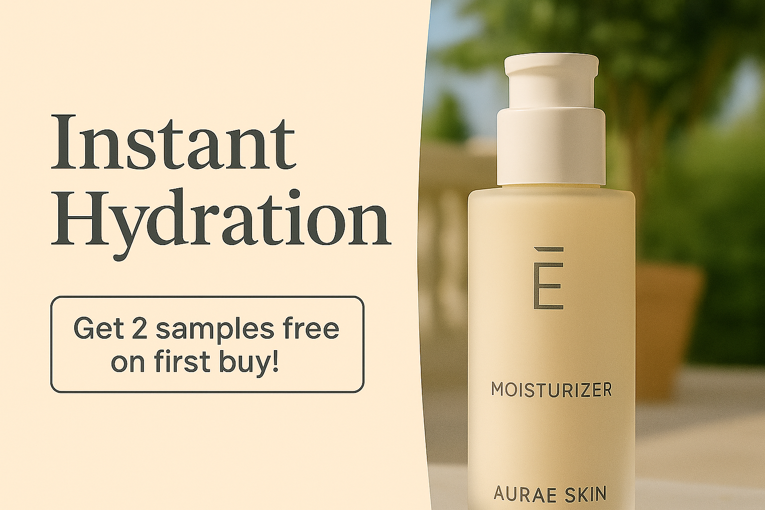 AURAĒ Skin — Instant Hydration You Can Feel. Get 2 samples free on first buy!